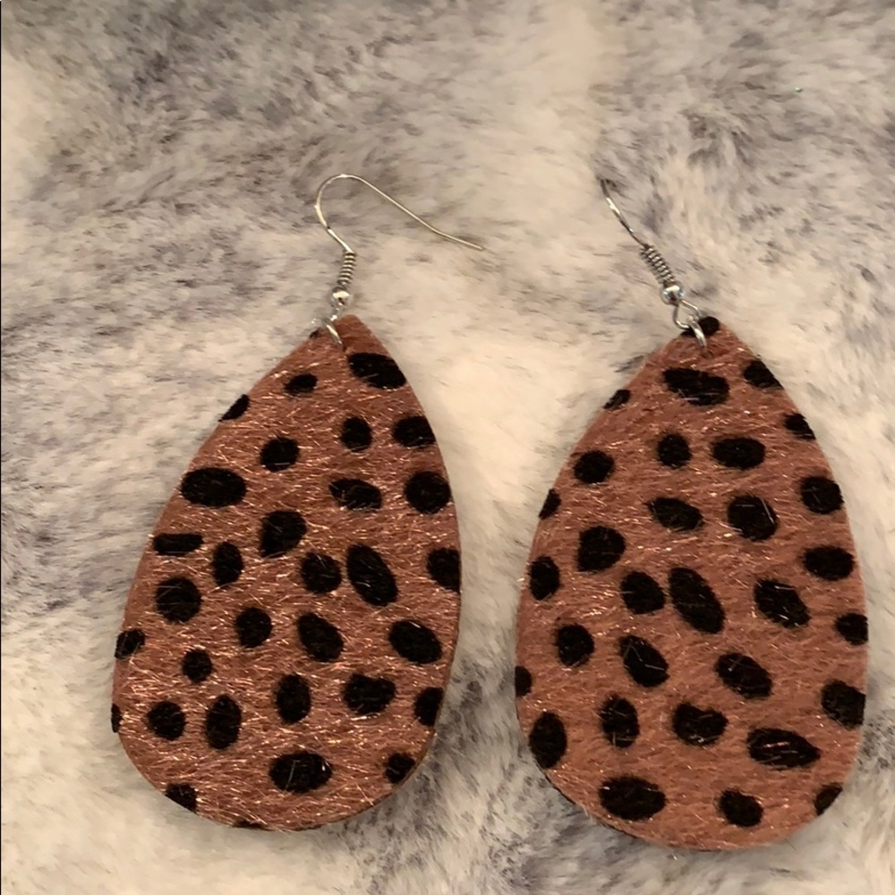 3/$20 Faux Leopard Earrings